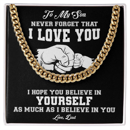 To My Son | Cuban Link Chain