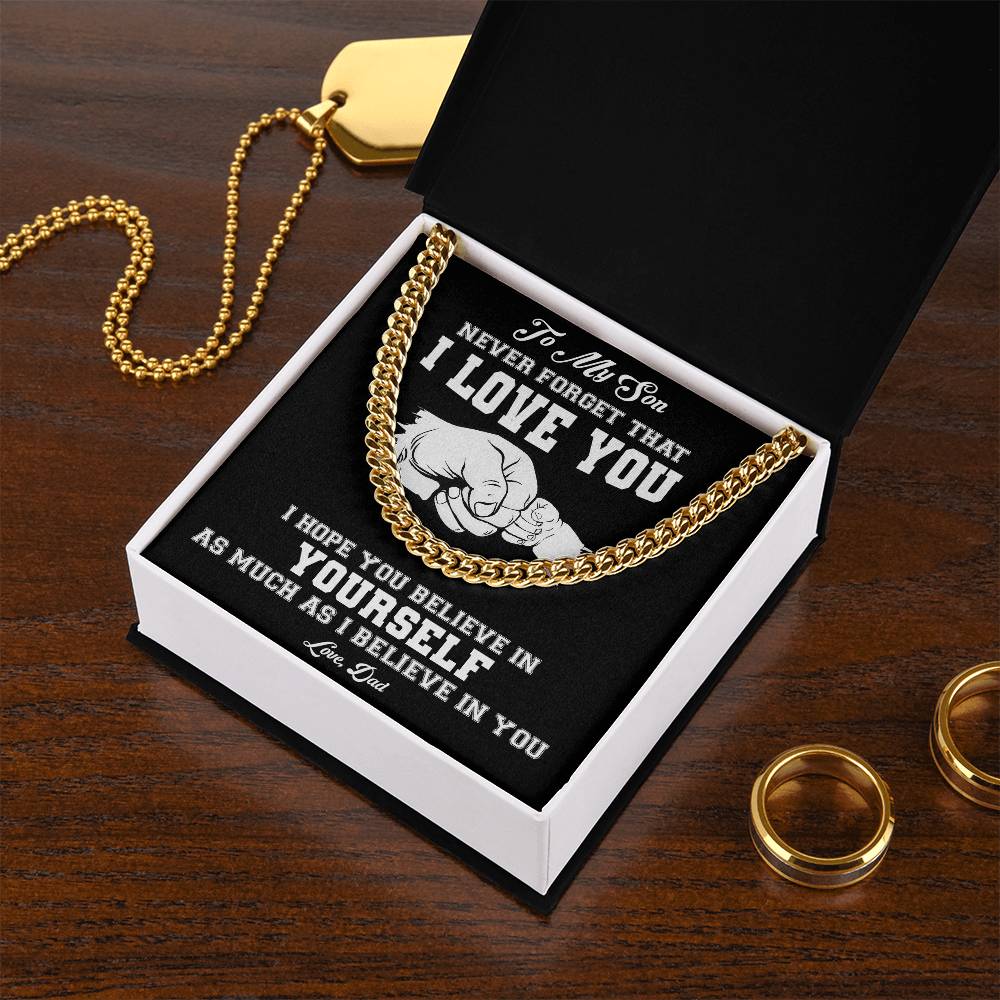 To My Son | Cuban Link Chain