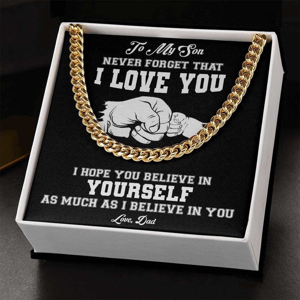 To My Son | Cuban Link Chain