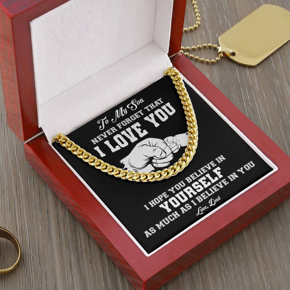 To My Son | Cuban Link Chain