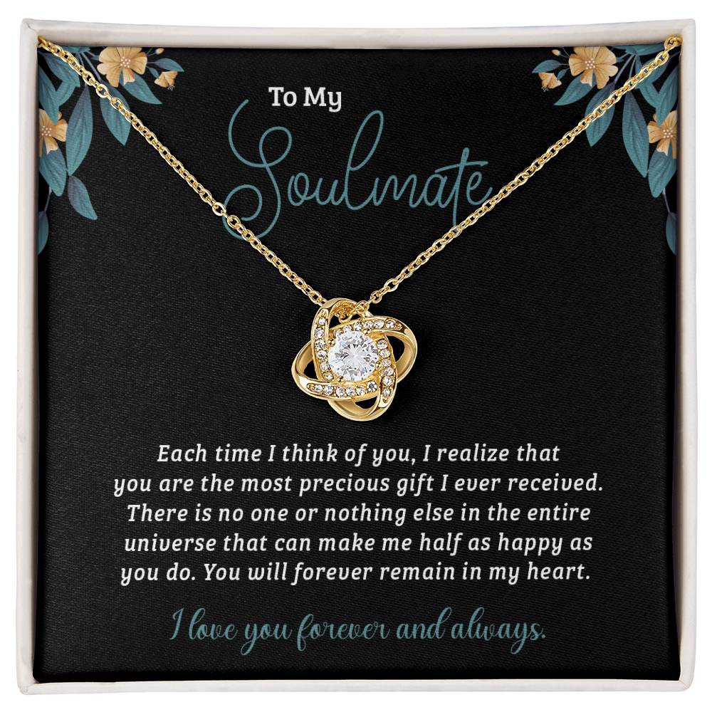 To My Soulmate | Love Knot Necklace