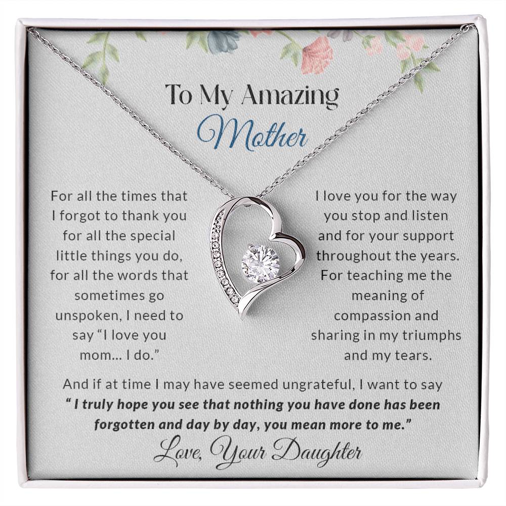 To My Amazing Mother | Forever Love Necklace