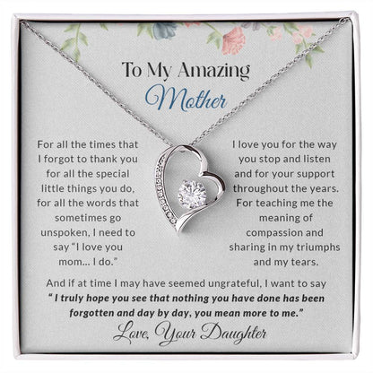 To My Amazing Mother | Forever Love Necklace