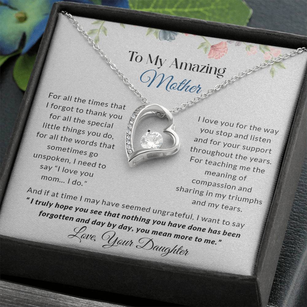 To My Amazing Mother | Forever Love Necklace