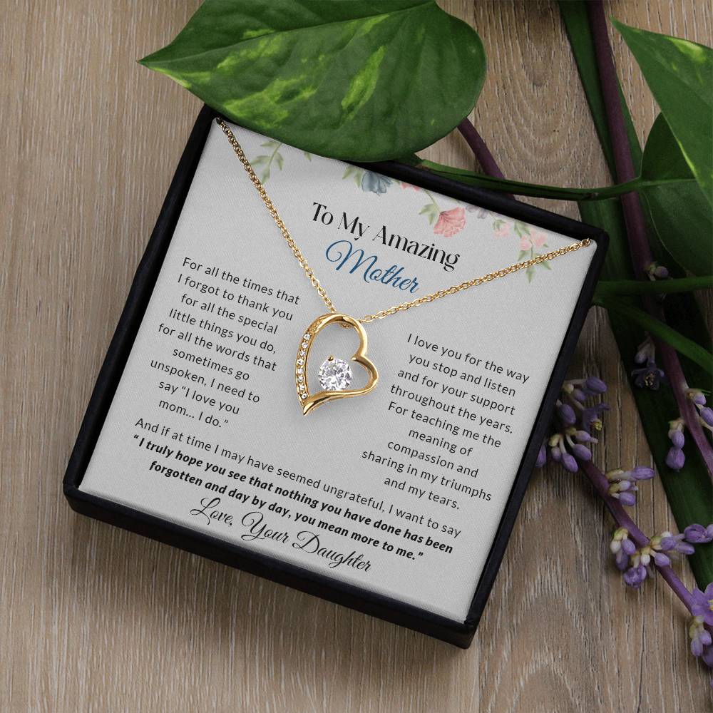 To My Amazing Mother | Forever Love Necklace