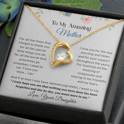 To My Amazing Mother | Forever Love Necklace